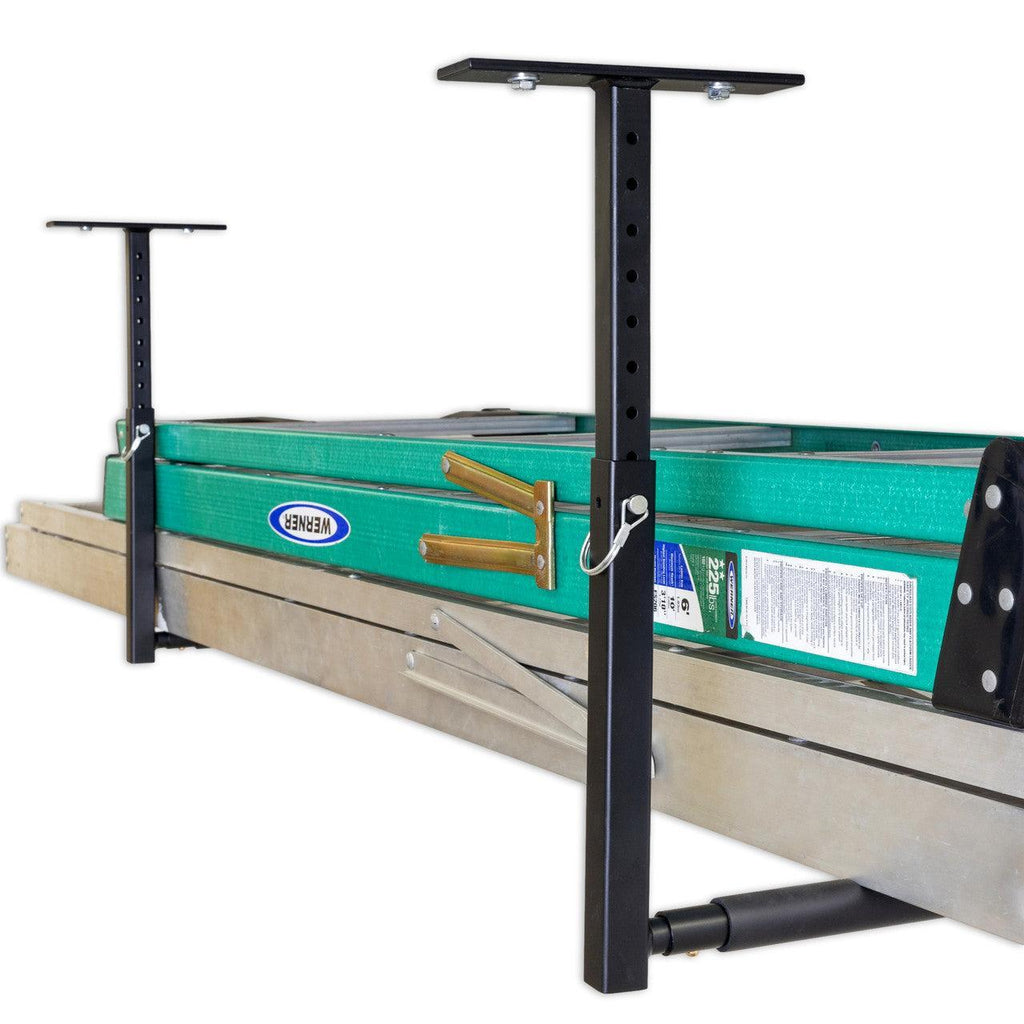Hi-Port 2 | Ladder Adjustable Ceiling Storage Rack | Single | Holds 75 lbs-Ceiling-Grease Monkey Garage