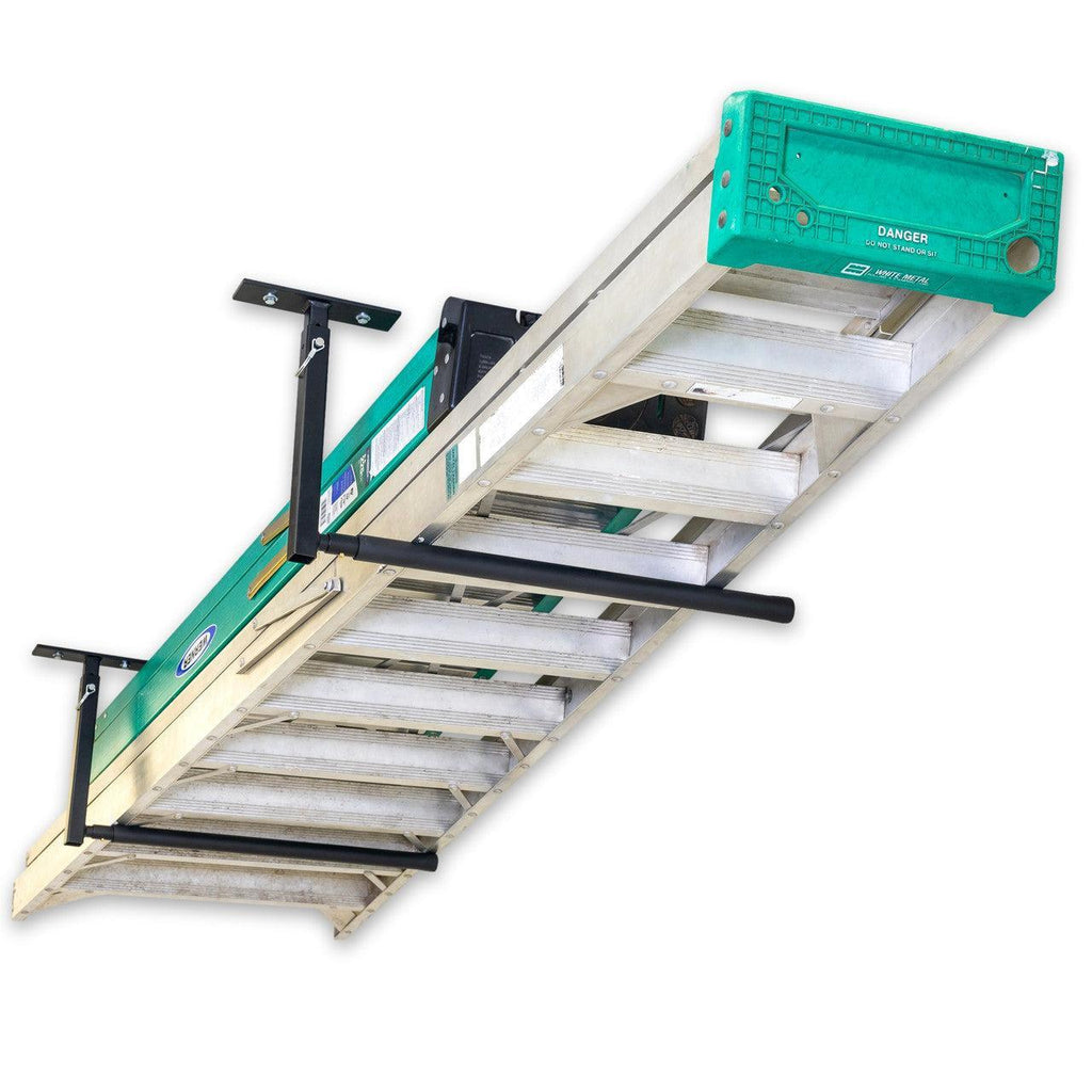 Hi-Port 2 | Ladder Adjustable Ceiling Storage Rack | Single | Holds 75 lbs-Ceiling-Grease Monkey Garage