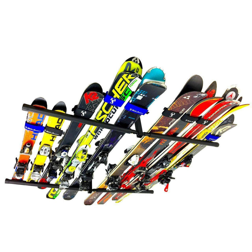 Hi-Port 2 | Ski & Snowboard Adjustable Ceiling Storage Rack | Double | Holds 150 lbs-Ceiling-Grease Monkey Garage