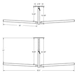 Hi-Port 2 | Ski & Snowboard Adjustable Ceiling Storage Rack | Double | Holds 150 lbs-Ceiling-Grease Monkey Garage