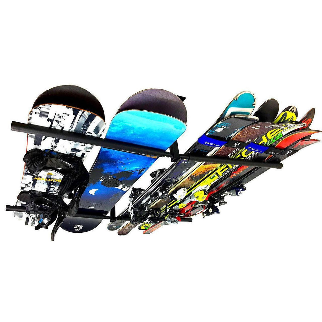 Hi-Port 2 | Ski & Snowboard Adjustable Ceiling Storage Rack | Double | Holds 150 lbs-Ceiling-Grease Monkey Garage