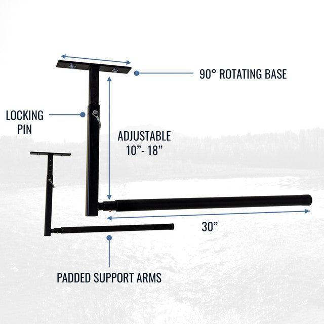 Hi-Port 2 | Ski & Snowboard Adjustable Ceiling Storage Rack | Single | Holds 75 lbs-Ceiling-Grease Monkey Garage
