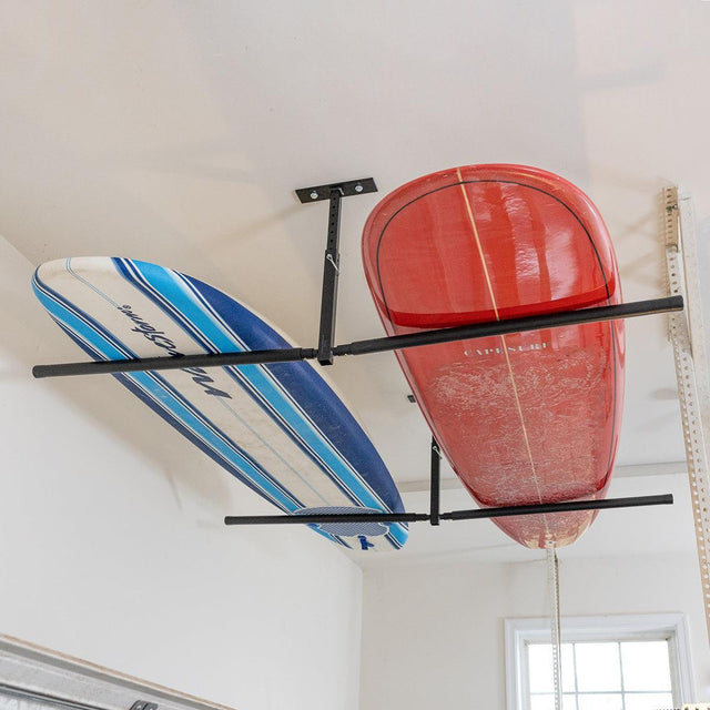 Hi-Port 2 Surfboard Adjustable Ceiling Storage Rack | Double | Holds 150 lbs-Ceiling-Grease Monkey Garage