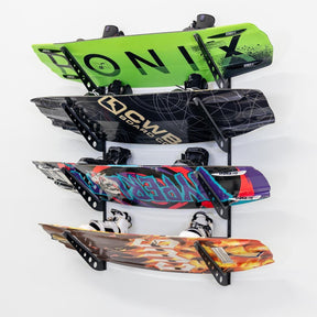 High Rock Wakeboard Storage | Adjustable XSR | 4 Level | Black-Wall Mounted-Grease Monkey Garage