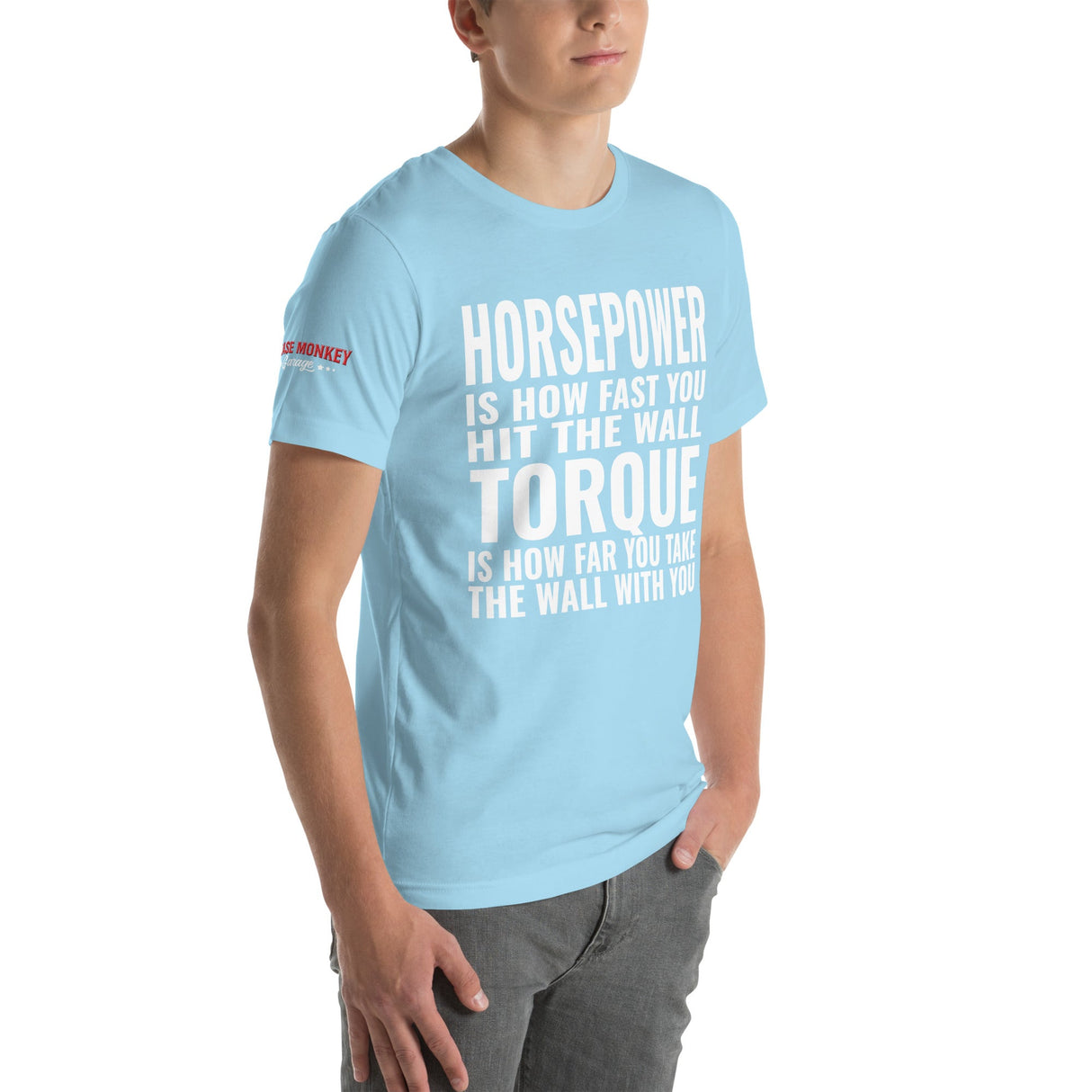 Horsepower and Torque Unisex T-Shirt-Grease Monkey Garage