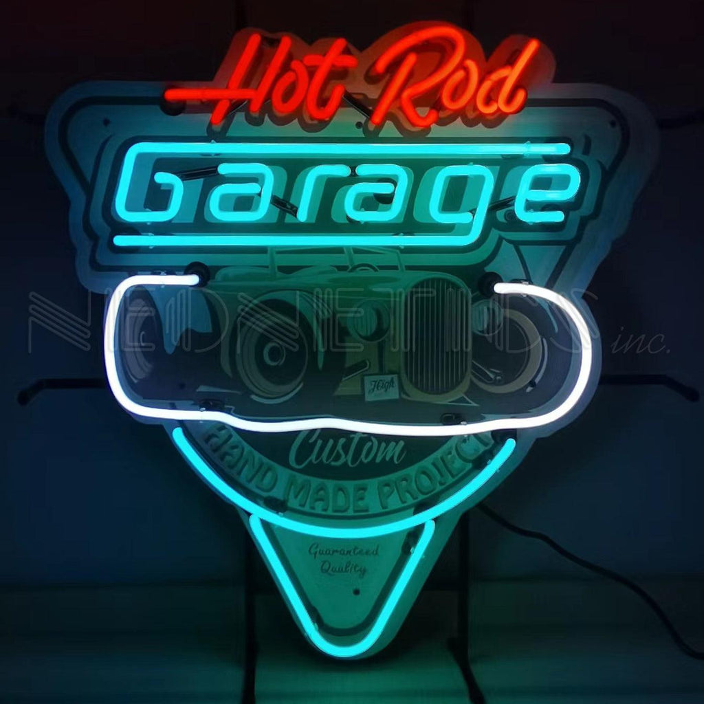 Hot Rod Garage Neon Sign-Neon Signs-Grease Monkey Garage