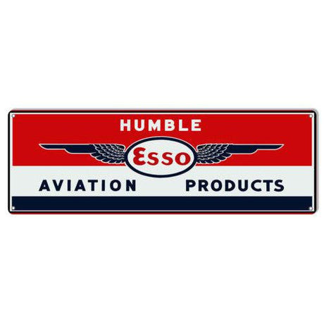 Humble Esso Aviation Products Metal Sign-Metal Signs-Grease Monkey Garage