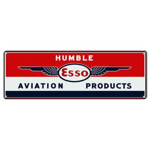Humble Esso Aviation Products Metal Sign-Metal Signs-Grease Monkey Garage