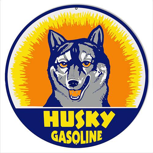 Husky Gasoline Metal Sign-Metal Signs-Grease Monkey Garage
