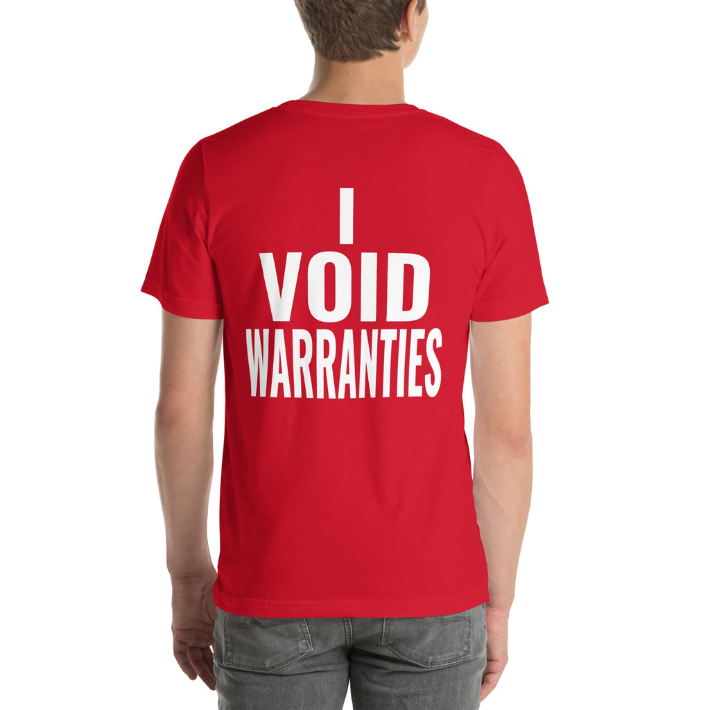 I Void Warranties Unisex T-Shirt-Grease Monkey Garage