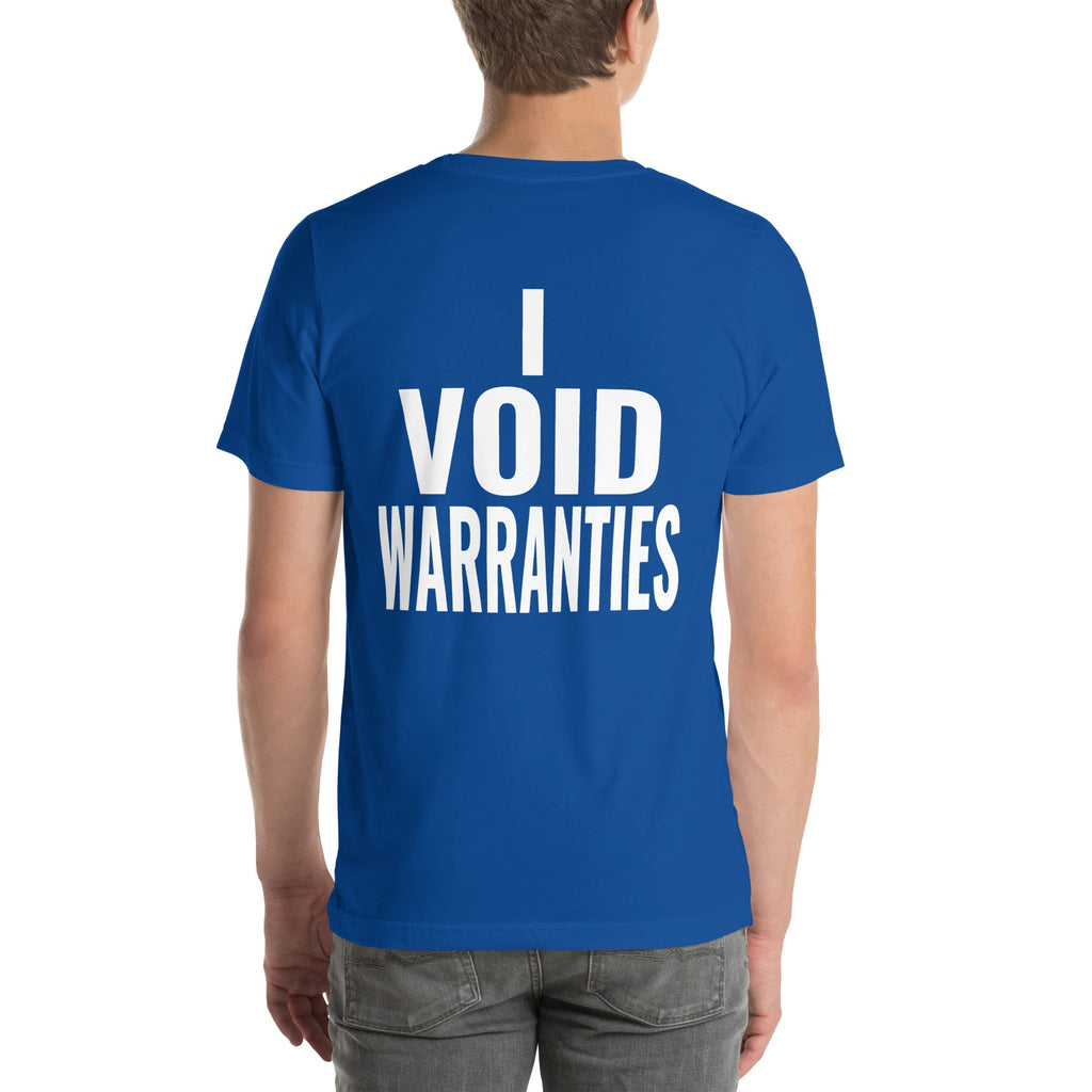 I Void Warranties Unisex T-Shirt-Grease Monkey Garage