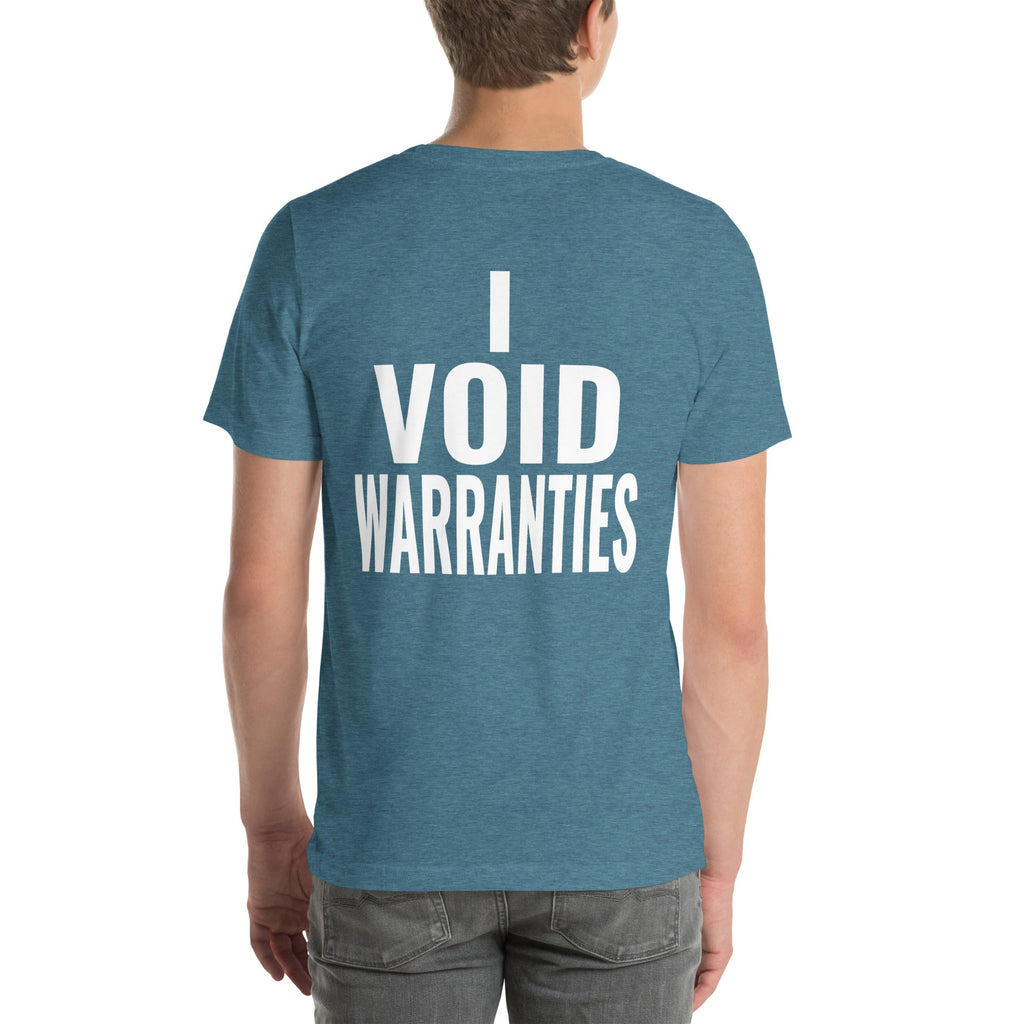I Void Warranties Unisex T-Shirt-Grease Monkey Garage
