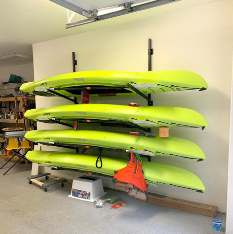 Indoor Wall Rack | 46 Inch Adjustable Height | Kayak & SUP-Wall Mounted-Grease Monkey Garage
