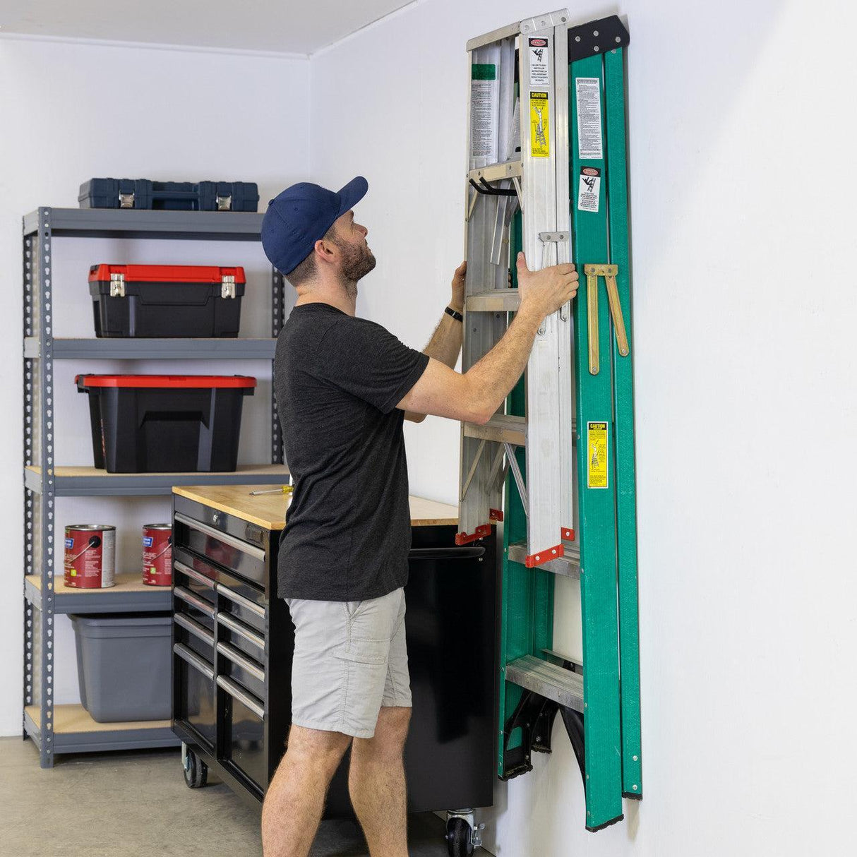 Ivor Ladder Storage Wall Hook | Holds 50 lbs-Wall Mounted-Grease Monkey Garage