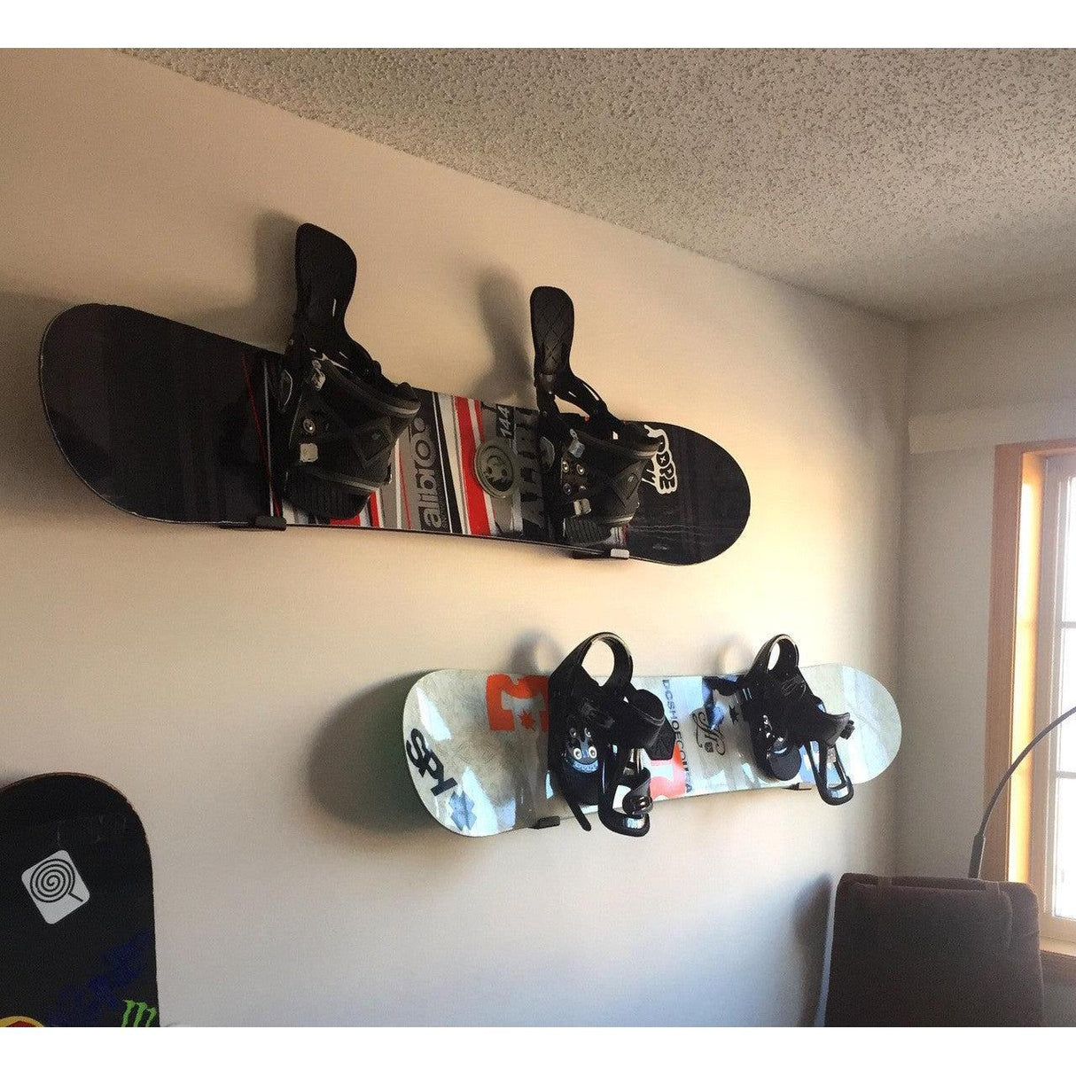 Keystone Minimalist Snowboard Display Rack | Holds 30 lbs | Medium-Wall Mounted-Grease Monkey Garage