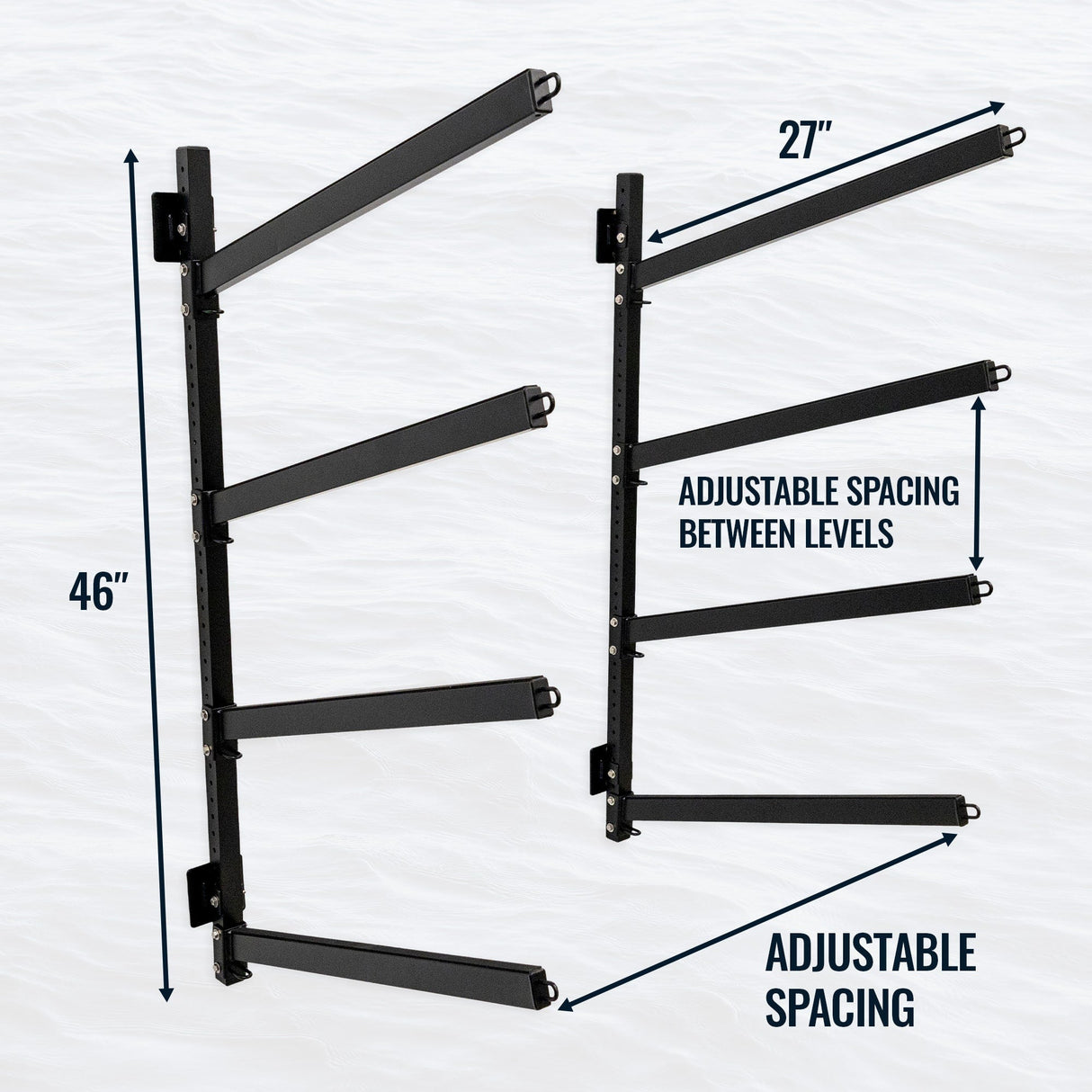 Kona SUP & Surfboard Storage | Indoor Adjustable Rack | 4 Level-Wall Mounted-Grease Monkey Garage