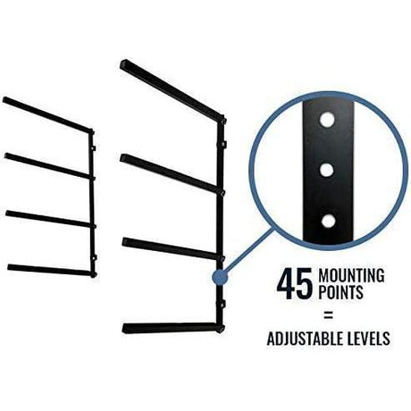 Kona SUP & Surfboard Storage | Indoor Adjustable Rack | 4 Level-Wall Mounted-Grease Monkey Garage