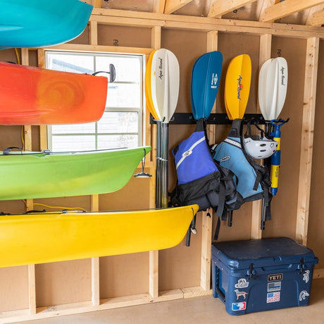 Laurel Lake Paddle Storage Rack | Holds 16 Paddles-Wall Mounted-Grease Monkey Garage