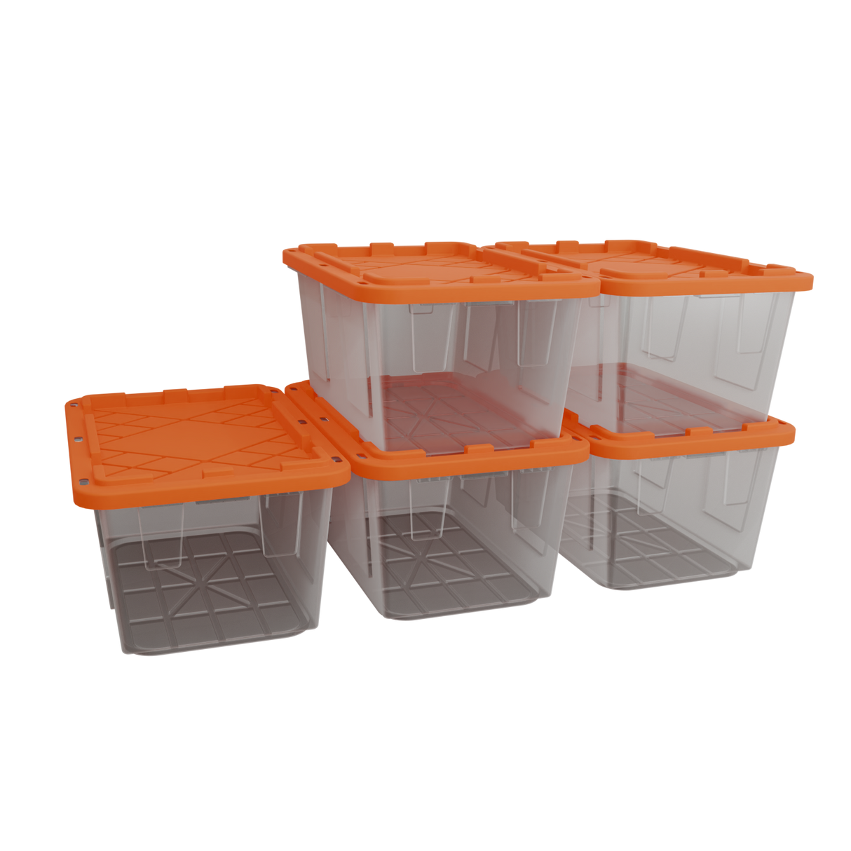Lockable Storage Bin - 27 Gallon - Set of 5-Grease Monkey Garage