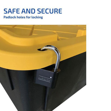 Lockable Storage Bin - 27 Gallon - Set of 5-Grease Monkey Garage