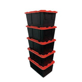 Lockable Storage Bin - 27 Gallon - Set of 5-Grease Monkey Garage