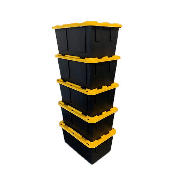 Lockable Storage Bin - 27 Gallon - Set of 5-Grease Monkey Garage