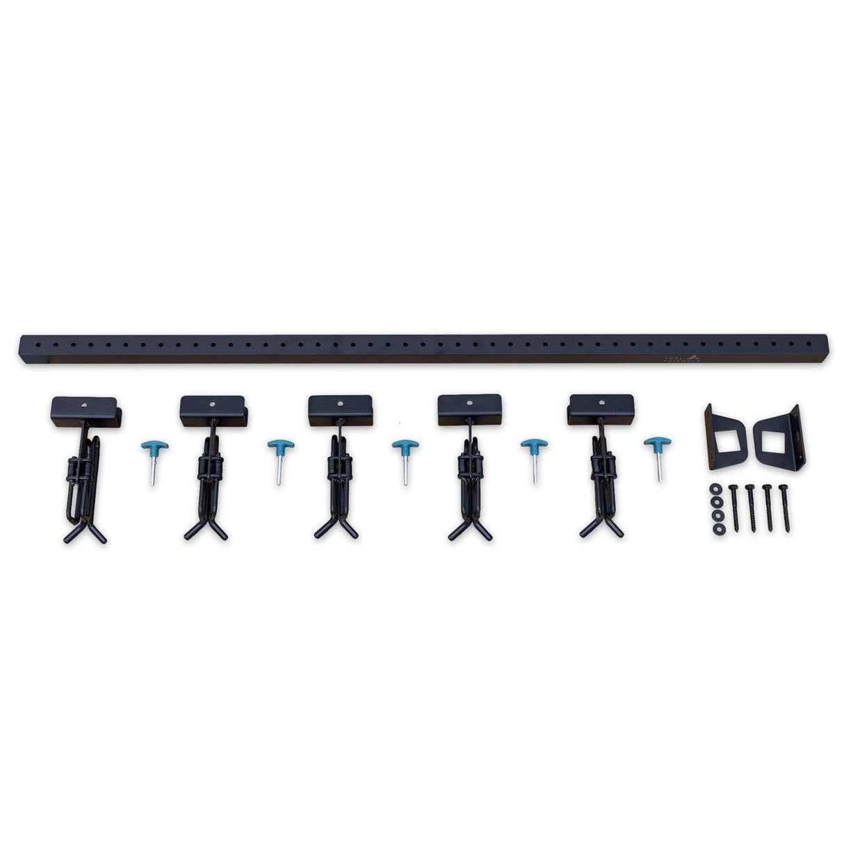 Lone Peak Ski Rack | Adjustable Wall Storage System | Holds 5 Pairs of Skis-Wall Mounted-Grease Monkey Garage