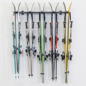 Lone Peak Ski Rack | Adjustable Wall Storage System | Holds 5 Pairs of Skis-Wall Mounted-Grease Monkey Garage