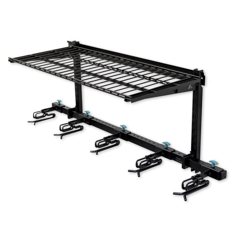 Lone Peak Ski + Shelf | Adjustable Wall Storage System | Holds 5 Pairs of Skis-Wall Mounted-Grease Monkey Garage