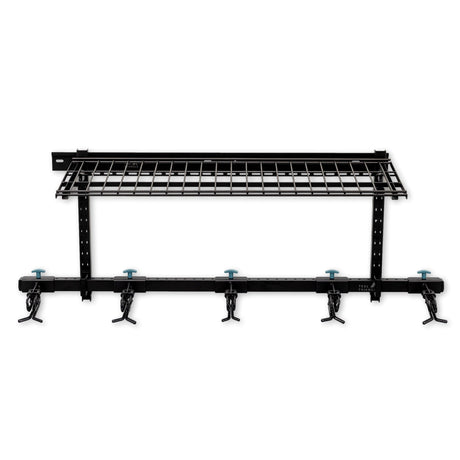 Lone Peak Ski + Shelf | Adjustable Wall Storage System | Holds 5 Pairs of Skis-Wall Mounted-Grease Monkey Garage