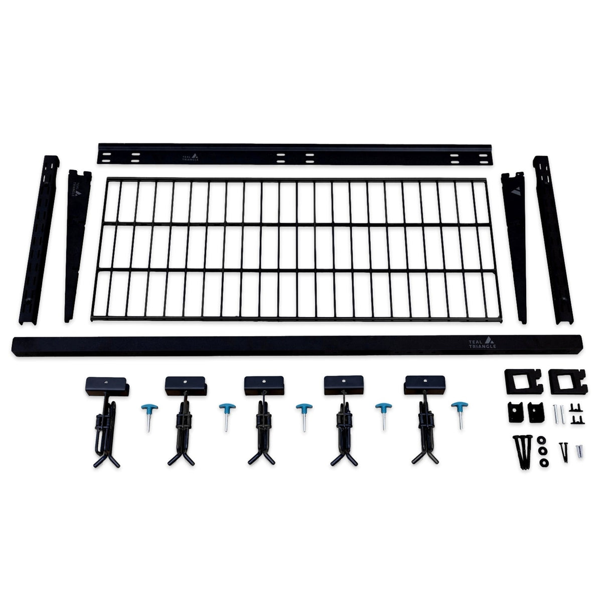 Lone Peak Ski + Shelf | Adjustable Wall Storage System | Holds 5 Pairs of Skis-Wall Mounted-Grease Monkey Garage