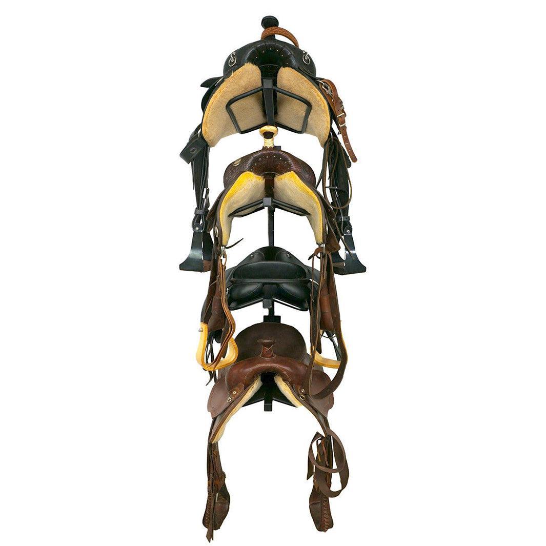 Loudoun English & Western Horse Saddle Storage Rack-Wall Mounted-Grease Monkey Garage