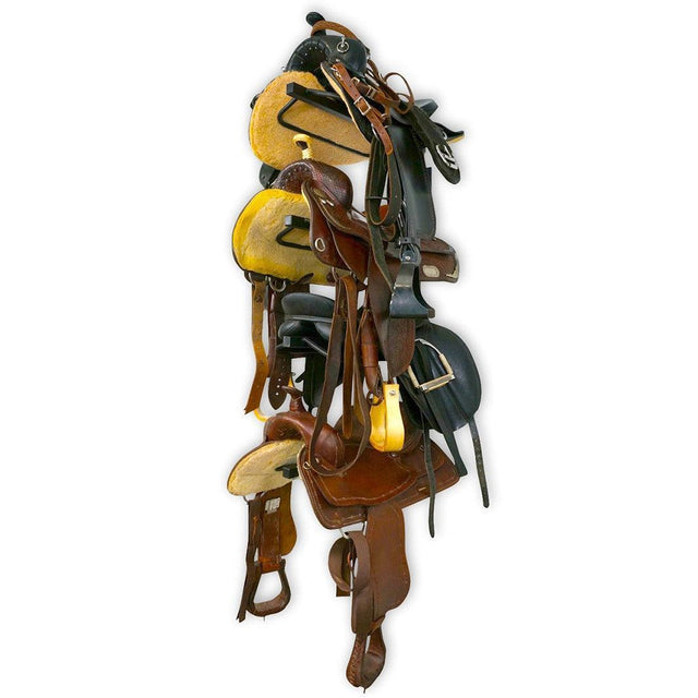 Loudoun English & Western Horse Saddle Storage Rack-Wall Mounted-Grease Monkey Garage