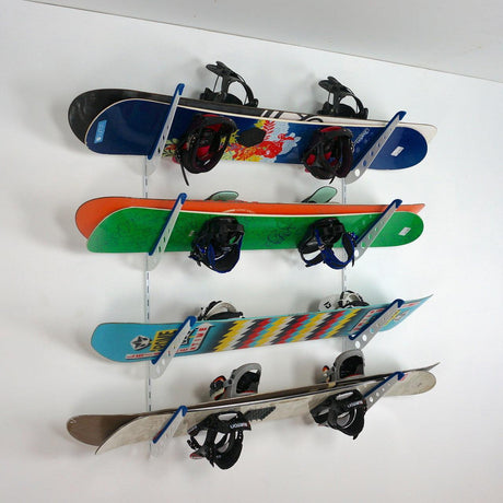 Montage Mountain Ski Storage | Adjustable XSR | 4 Levels | White-Wall Mounted-Grease Monkey Garage