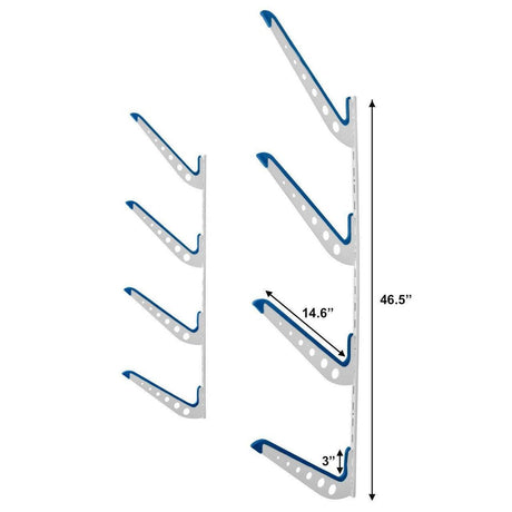 Montage Mountain Ski Storage | Adjustable XSR | 4 Levels | White-Wall Mounted-Grease Monkey Garage