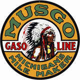 Musgo Gasoline Metal Sign-Metal Signs-Grease Monkey Garage