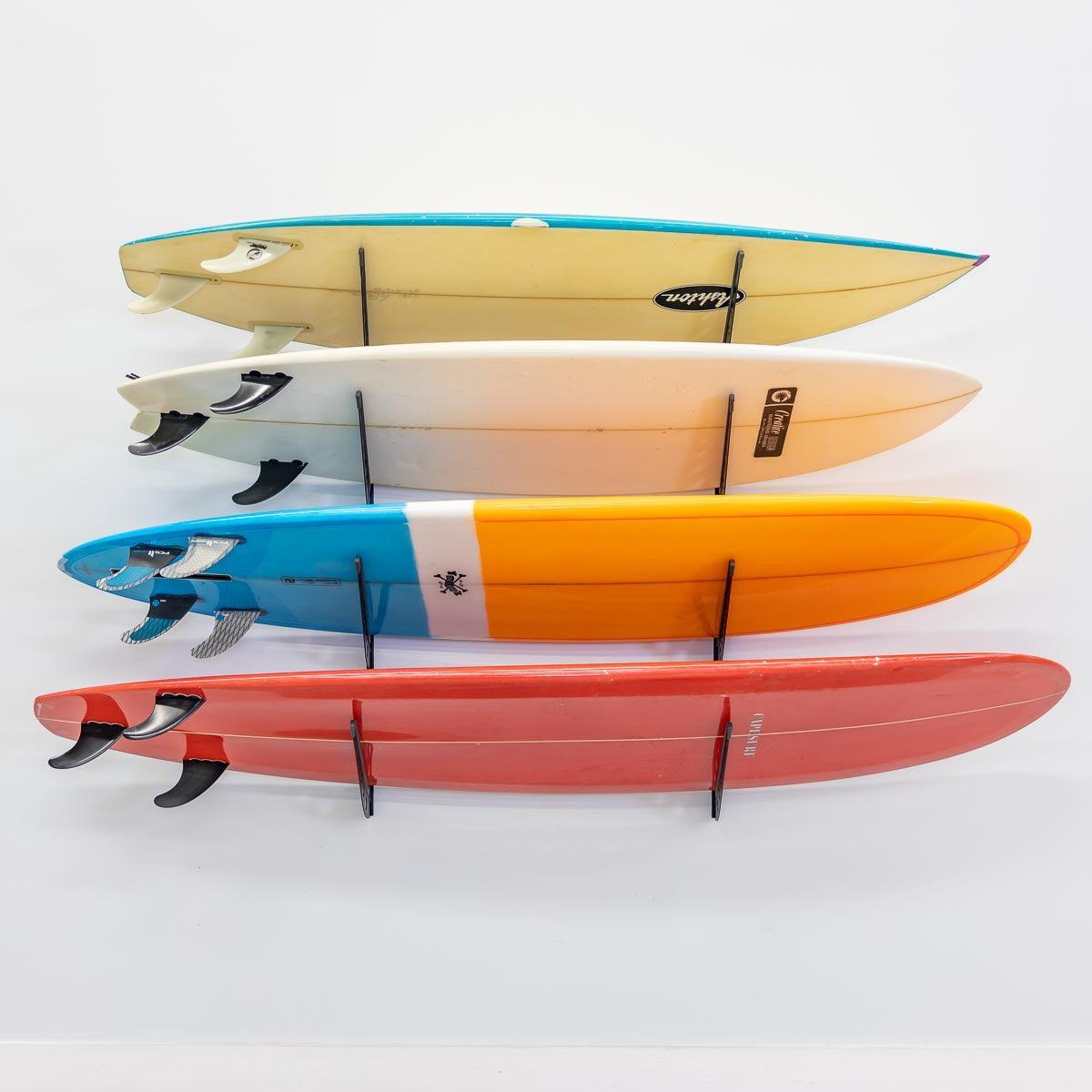 Outerbanks Surfboard Storage | Adjustable XSR | 4 Level | Black-Wall Mounted-Grease Monkey Garage