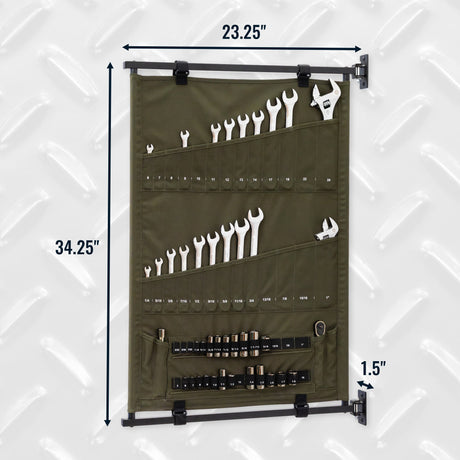 Pivot Panel Tool Organizer | High Pine Green-Wall Mounted-Grease Monkey Garage