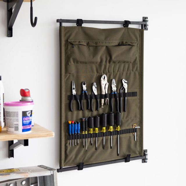 Pivot Panel Tool Organizer | High Pine Green-Wall Mounted-Grease Monkey Garage