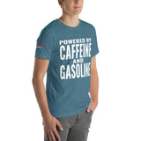 Powered By Caffeine and Gasoline Unisex T-Shirt-Grease Monkey Garage