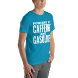 Powered By Caffeine and Gasoline Unisex T-Shirt-Grease Monkey Garage