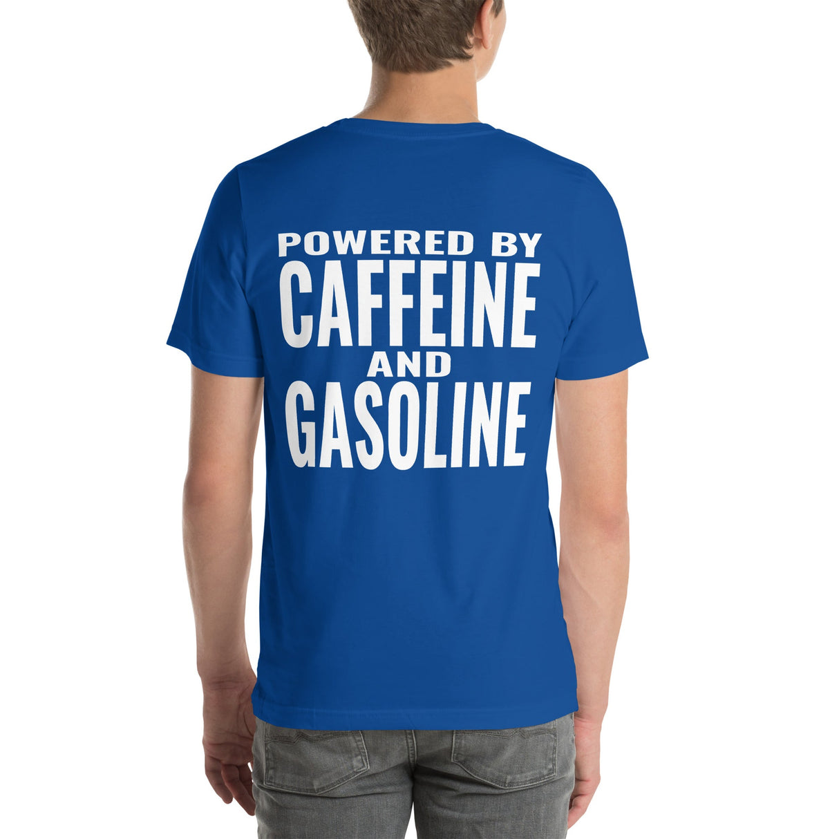 Powered by Caffeine and Gasoline Unisex T-Shirt-Grease Monkey Garage