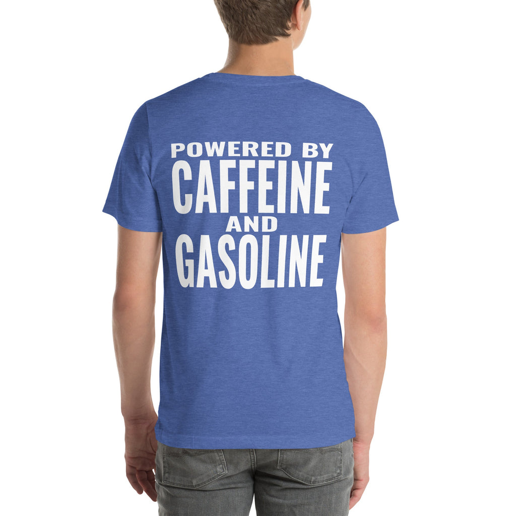 Powered by Caffeine and Gasoline Unisex T-Shirt-Grease Monkey Garage