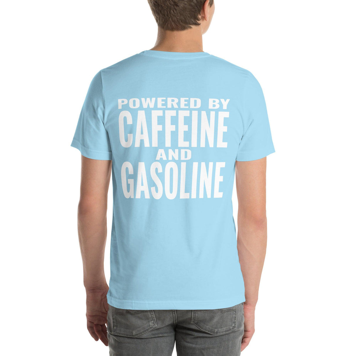 Powered by Caffeine and Gasoline Unisex T-Shirt-Grease Monkey Garage
