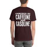 Powered by Caffeine and Gasoline Unisex T-Shirt-Grease Monkey Garage