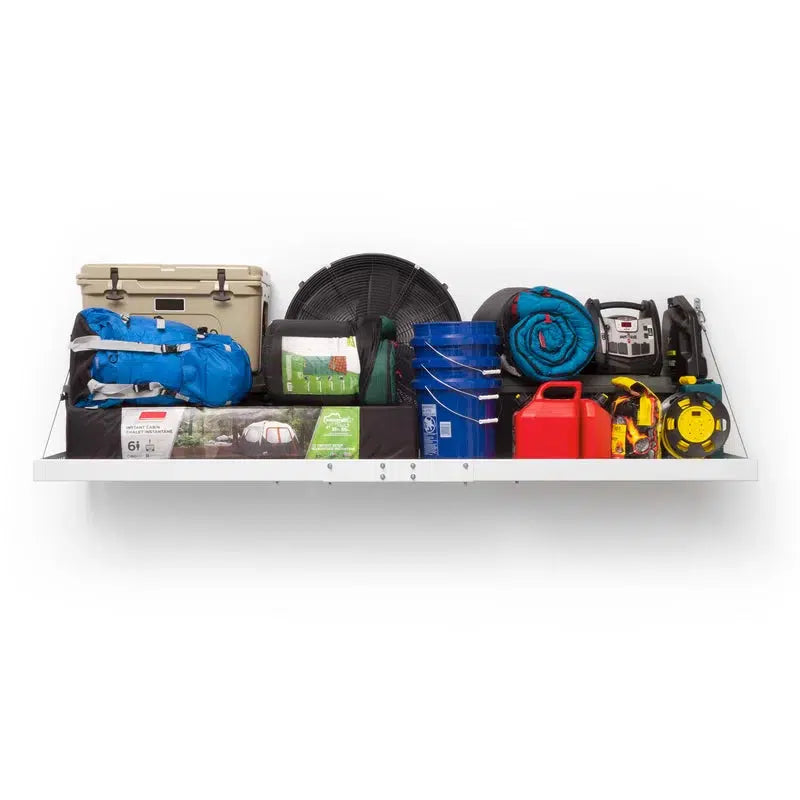 Pro Series White 2x8ft Wall Mounted Shelf (2 Pack)-Grease Monkey Garage