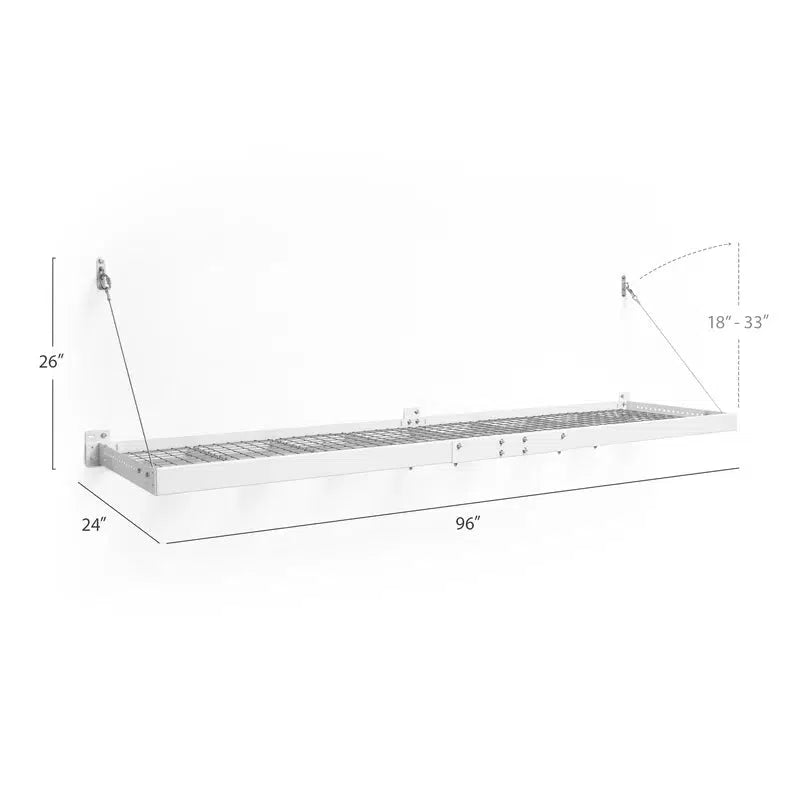 Pro Series White 4x8ft and 2x8ft Wall Mounted Shelf-Grease Monkey Garage