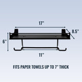 Quick Clean Paper Towel Holder and Wall Shelf-Wall Mounted-Grease Monkey Garage