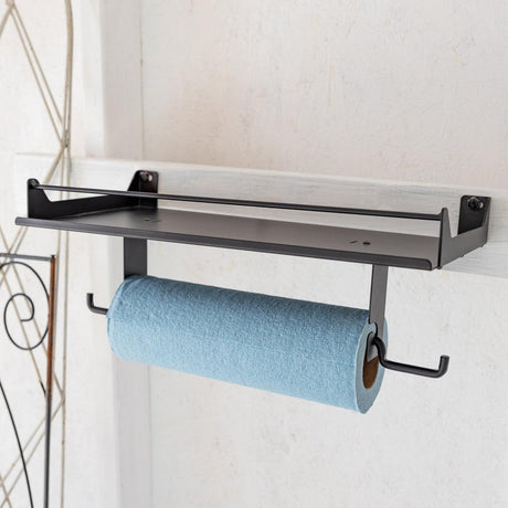 Quick Clean Paper Towel Holder and Wall Shelf-Wall Mounted-Grease Monkey Garage