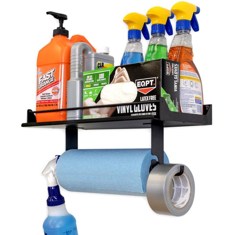 Quick Clean Paper Towel Holder and Wall Shelf-Wall Mounted-Grease Monkey Garage